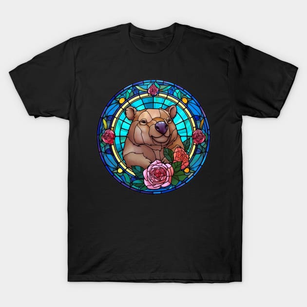 Stained Glass Wombat T-Shirt by TheWombatsDen